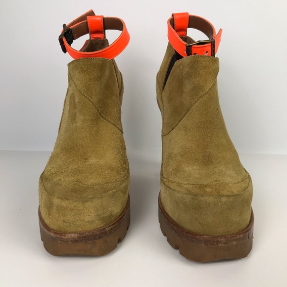 Hunter Booties UK Ochre Suede Ankle Strap RARE - Picture 5 of 9